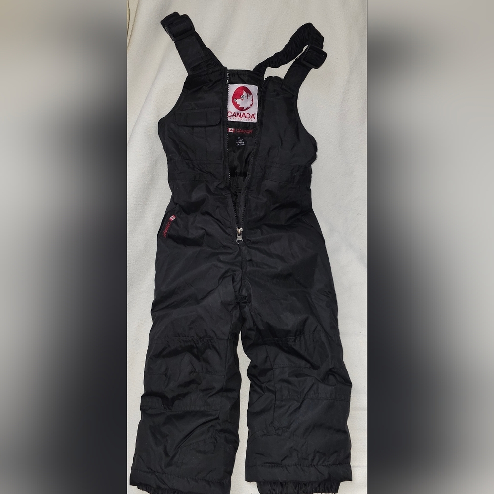 Canada Weather Gear Kids Black Insulated Overalls